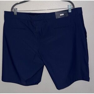 New Holderness &‎ Bourne Tailored Fit Stretch Golf Short Navy Blue Size 40 Nylon